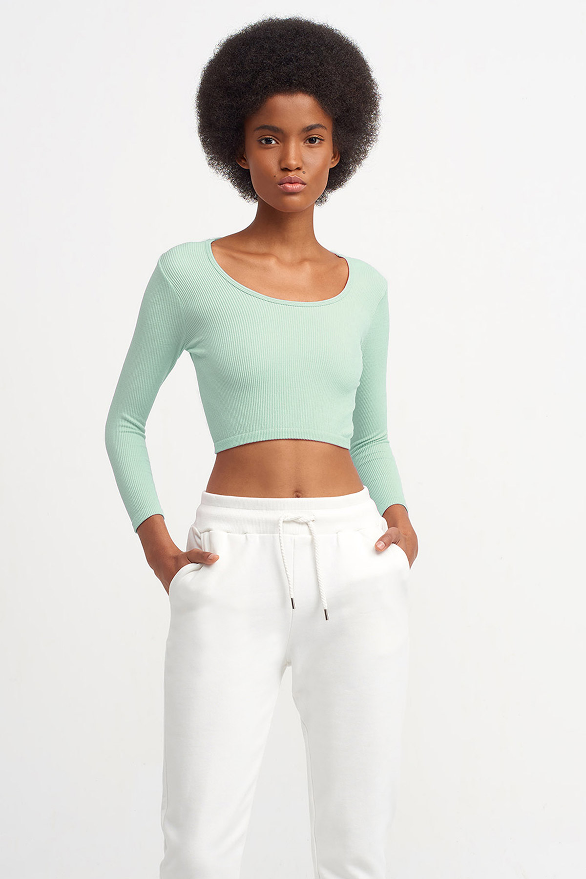 Havuz Yaka Crop Top | Açelya Okçu 