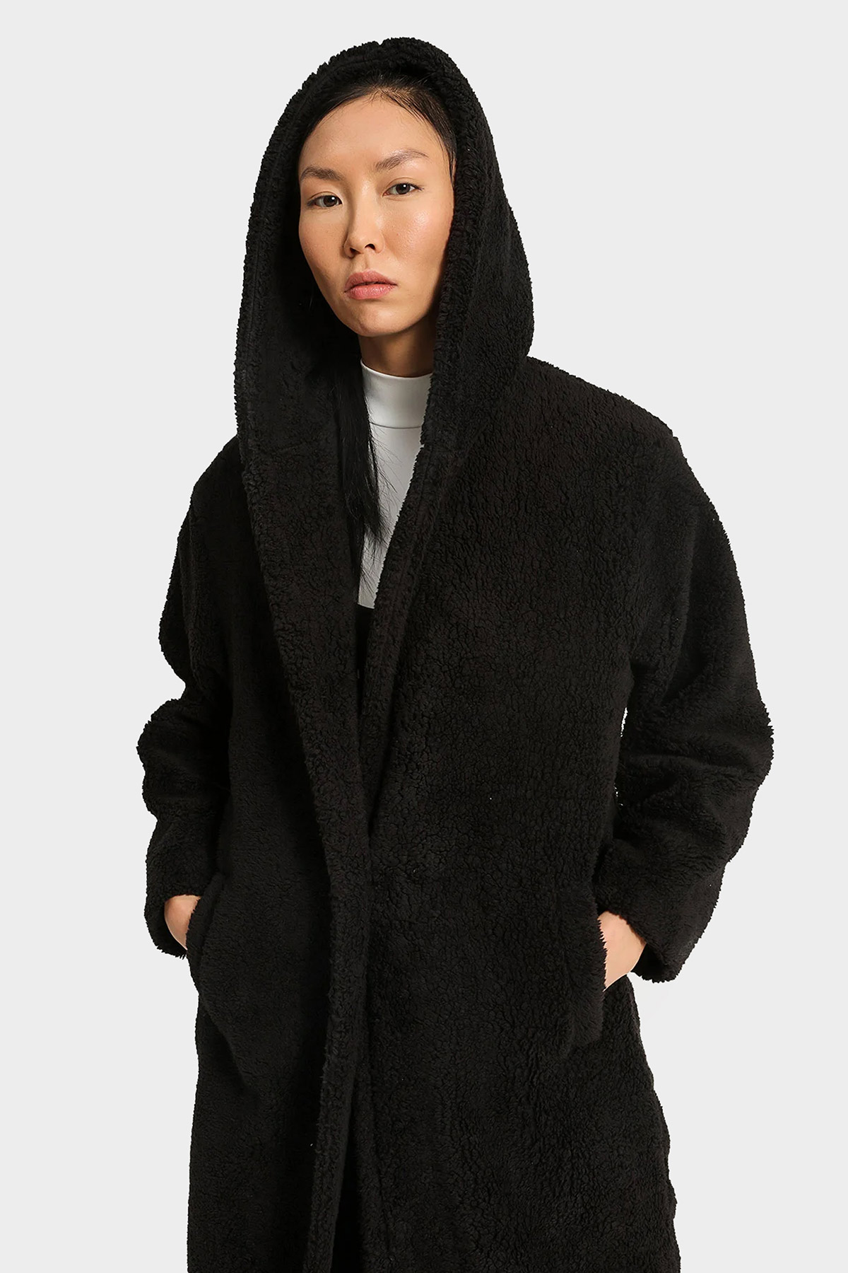 Kapüşonlu Peluş Kaban | Açelya Okçu 