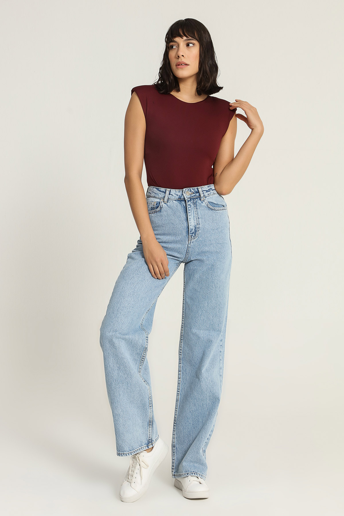 Bisiklet Yaka Tactel Body Suit | Açelya Okçu 
