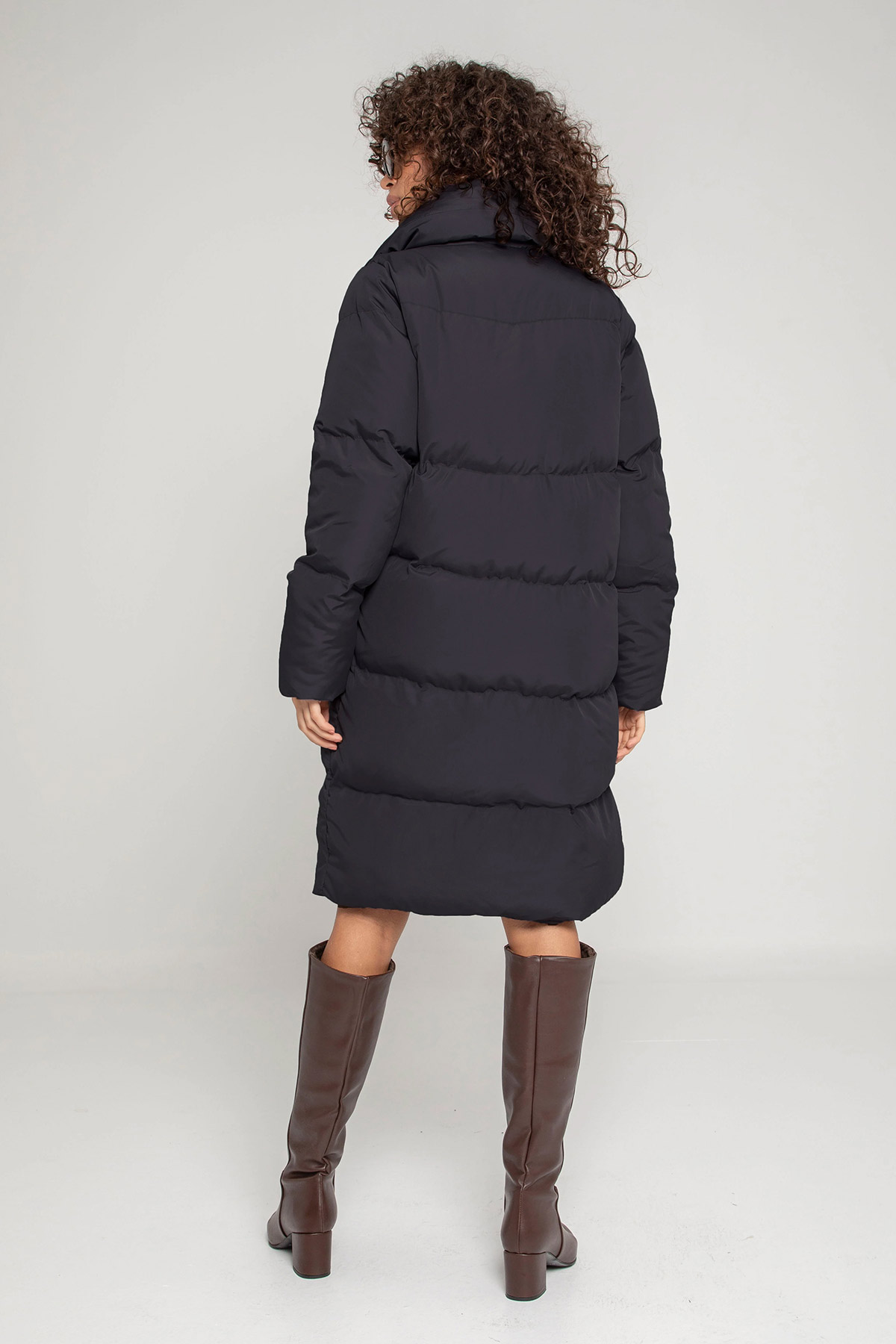 Oversize Asimetrik Şişme Mont | Açelya Okçu 