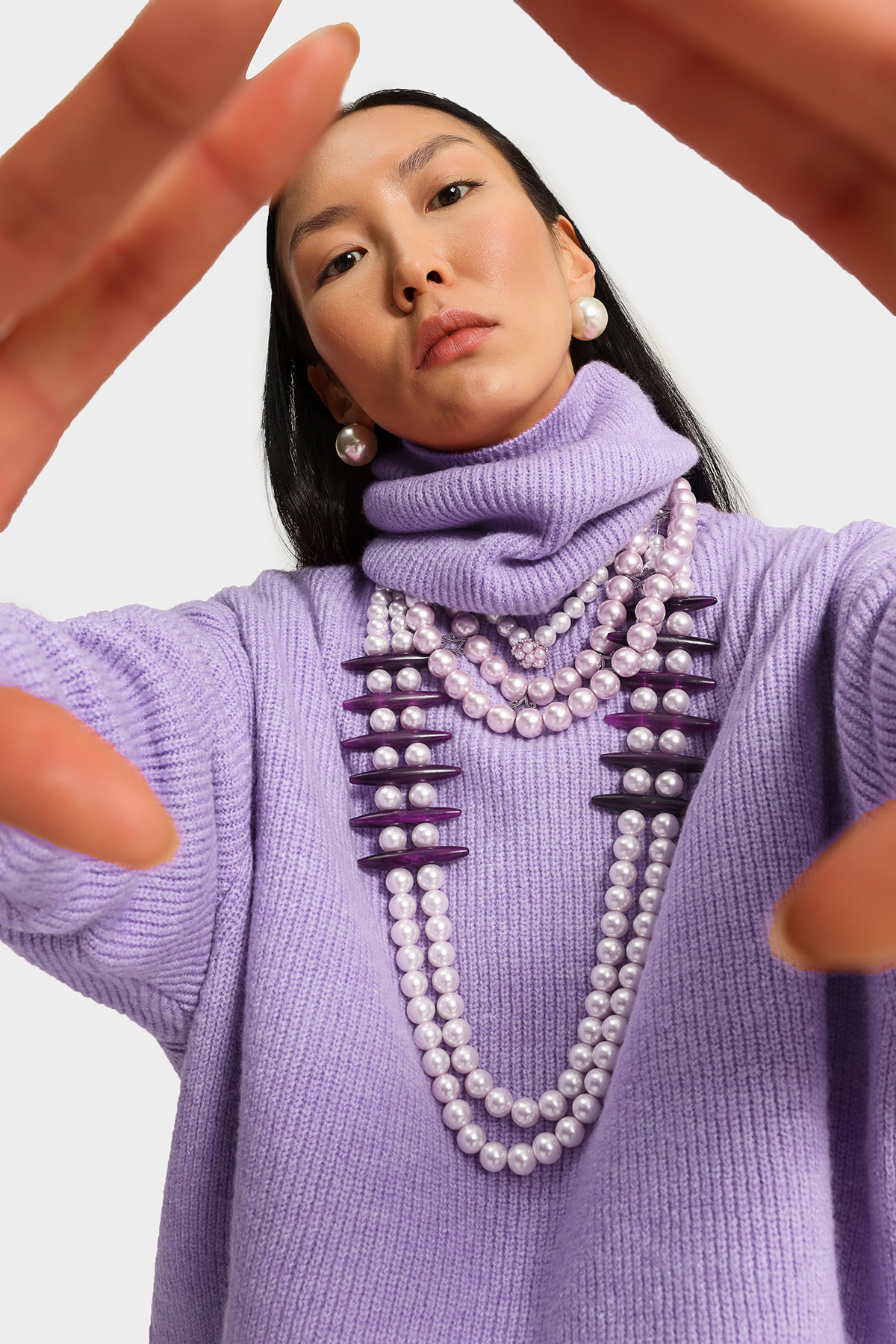 Balıkçı Yaka Oversize Kazak | Açelya Okçu 