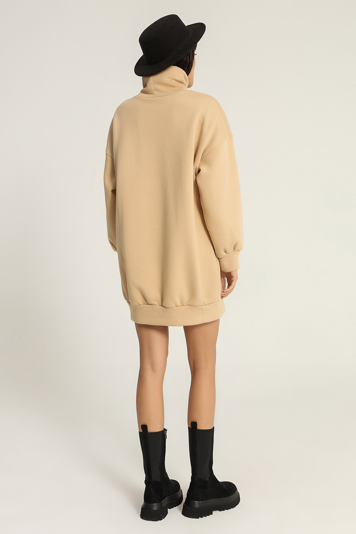 Boğazlı Sweat Elbise | Açelya Okçu 