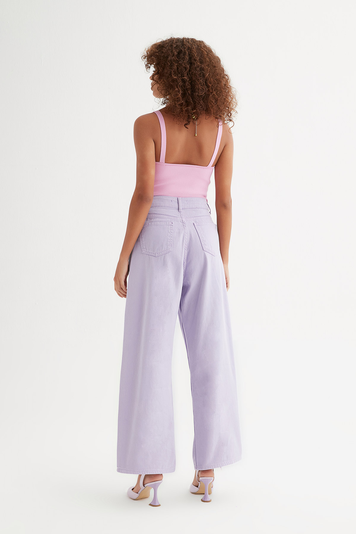 Yüksek Bel Gabardin Palazzo Jean | Açelya Okçu 
