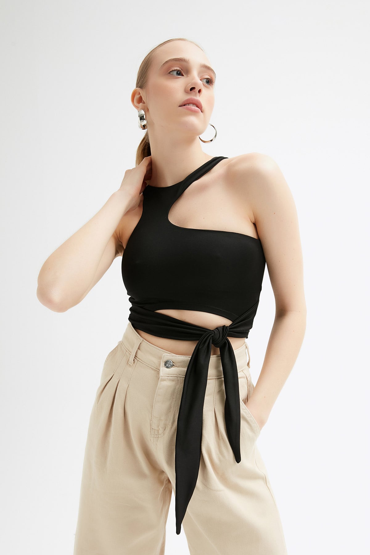 Yüksek Bel Gabardin Palazzo Jean |  