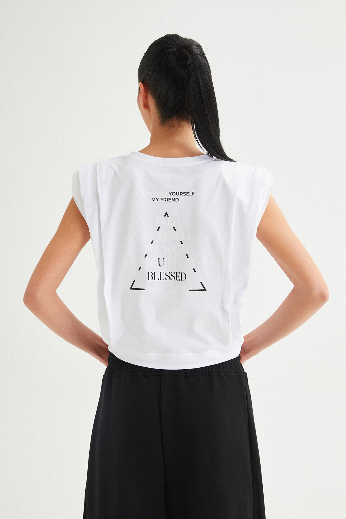  Vatkalı Sloganlı Tshirt | Açelya Okçu 