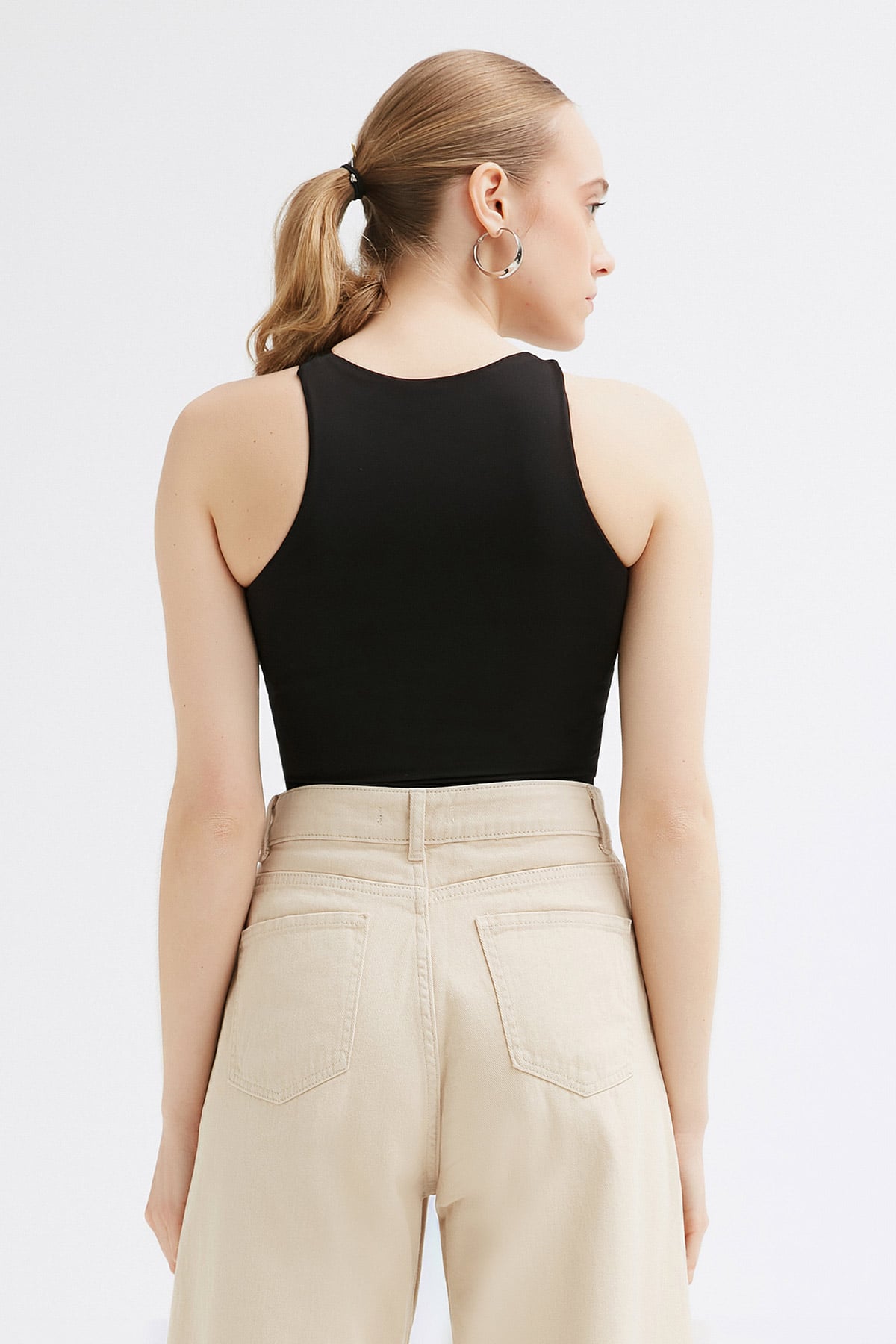Tactel Bağlamalı Crop Bluz |  