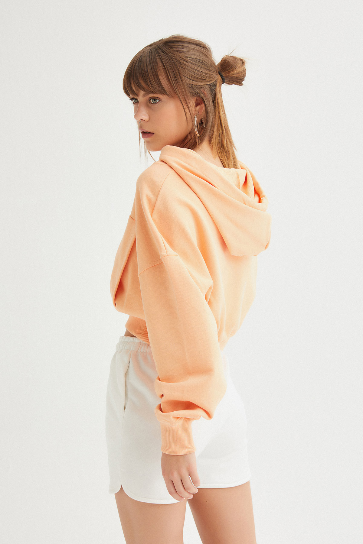 Kapüşonlu Crop Sweat | Açelya Okçu 