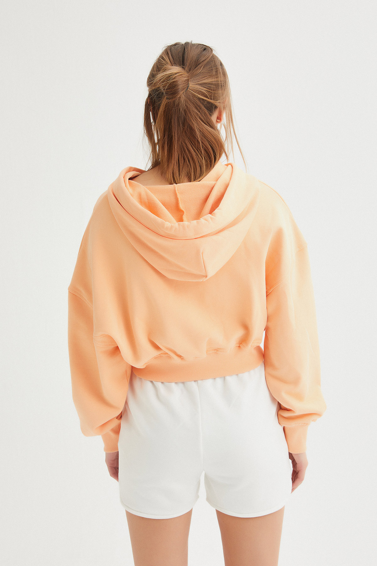 Kapüşonlu Crop Sweat | Açelya Okçu 
