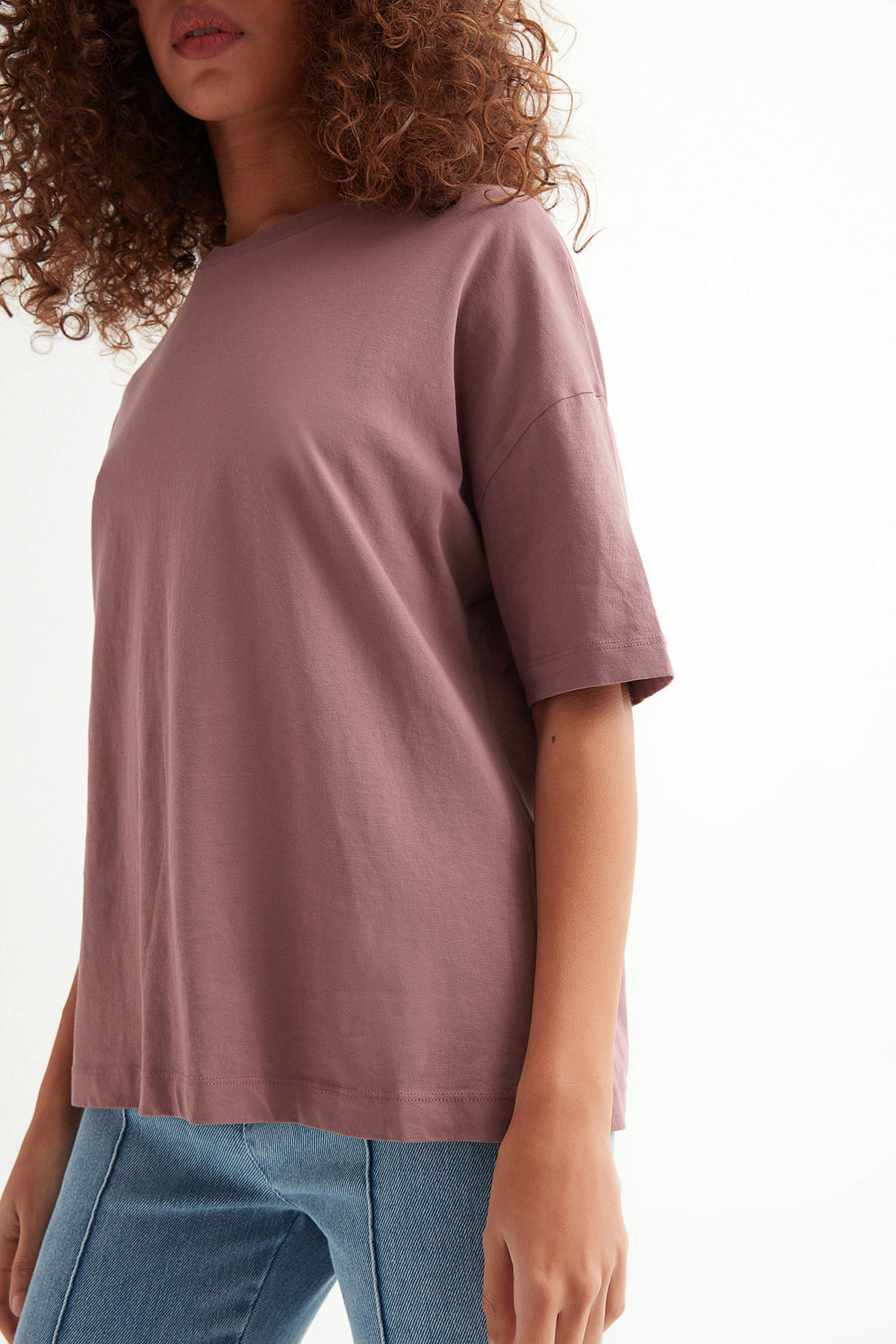 Bisiklet Yaka Basic Tshirt | Açelya Okçu 