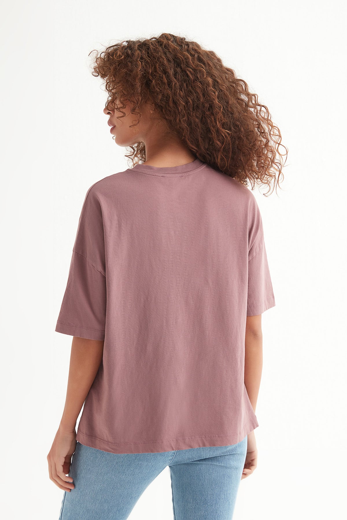 Bisiklet Yaka Basic Tshirt | Açelya Okçu 