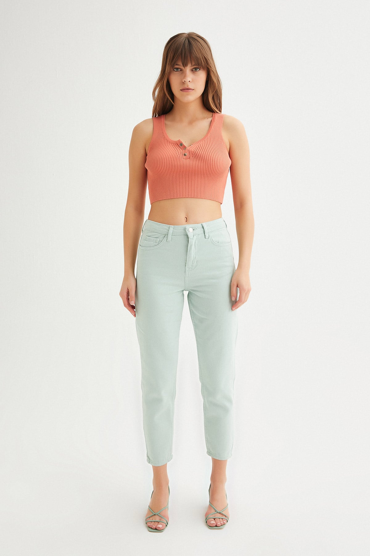Fitilli Crop Triko Bluz |  