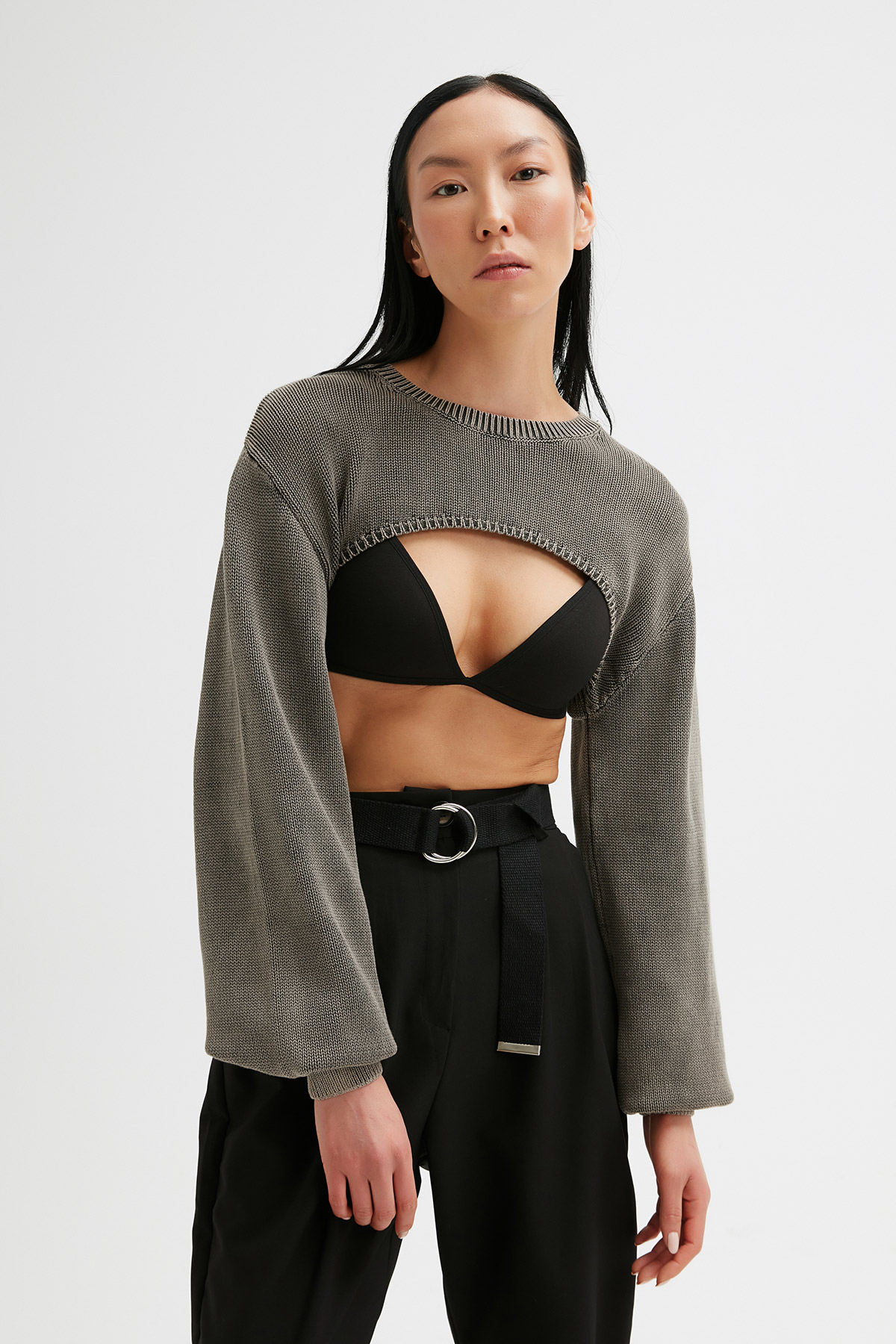 Yıkamalı Crop Bolero | Açelya Okçu 