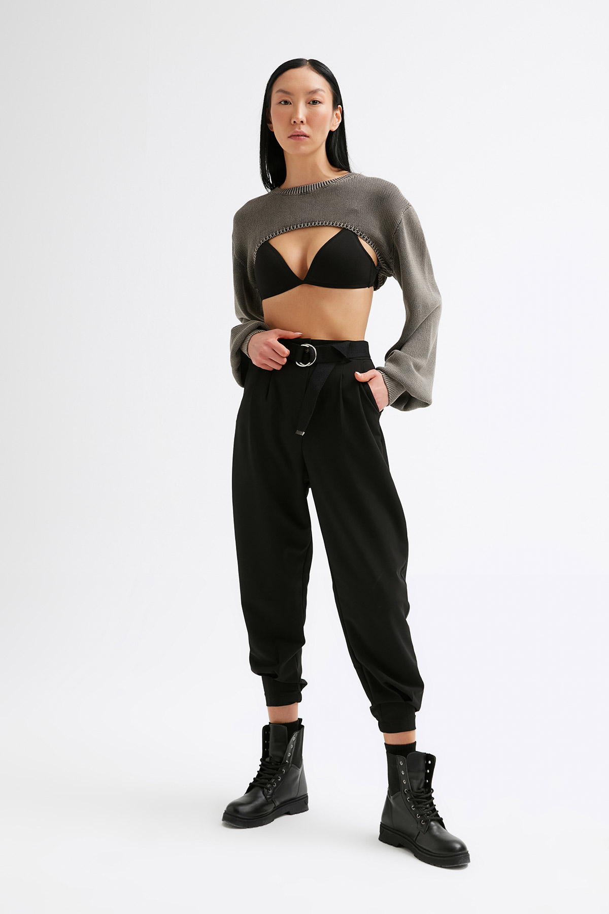 Yıkamalı Crop Bolero | Açelya Okçu 