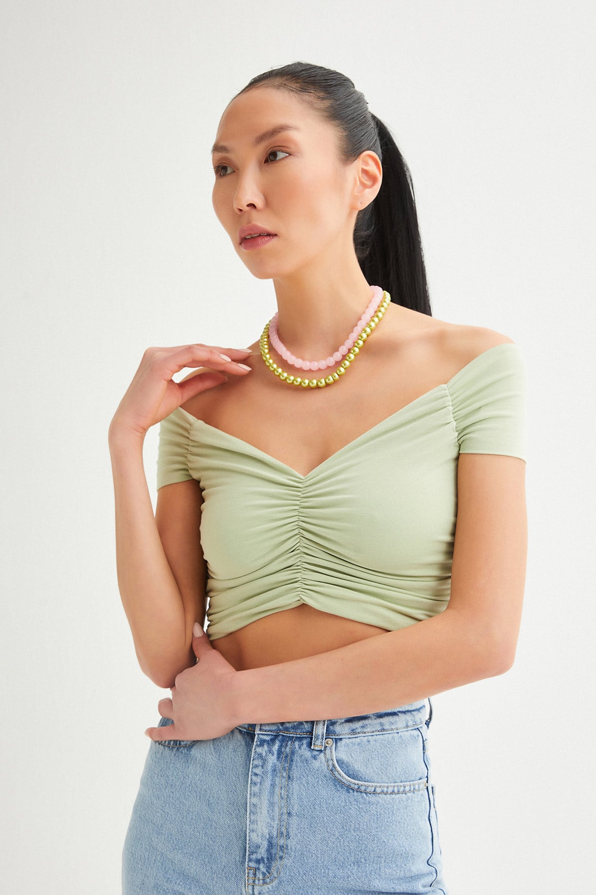 Drapeli Crop Top  | Açelya Okçu 