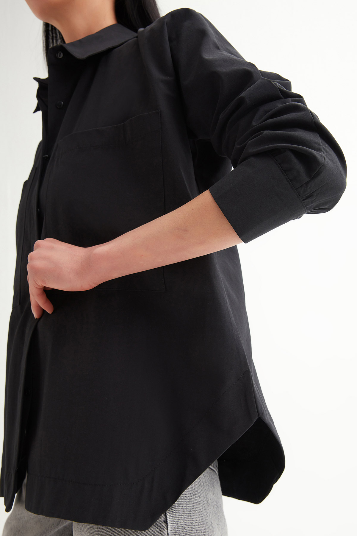 Oversize Torba Cep Gömlek | Açelya Okçu 