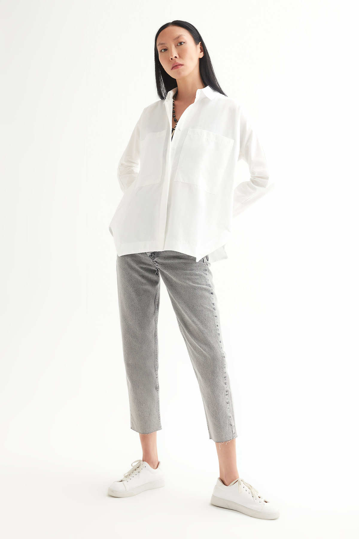 Oversize Torba Cep Gömlek | Açelya Okçu 