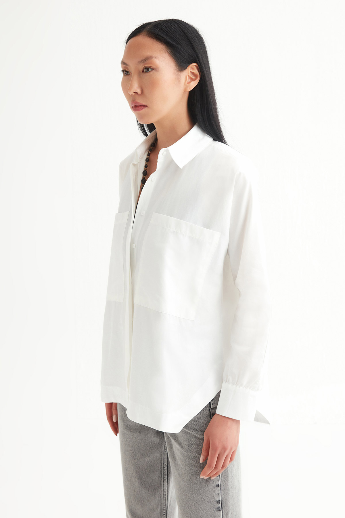 Oversize Torba Cep Gömlek | Açelya Okçu 