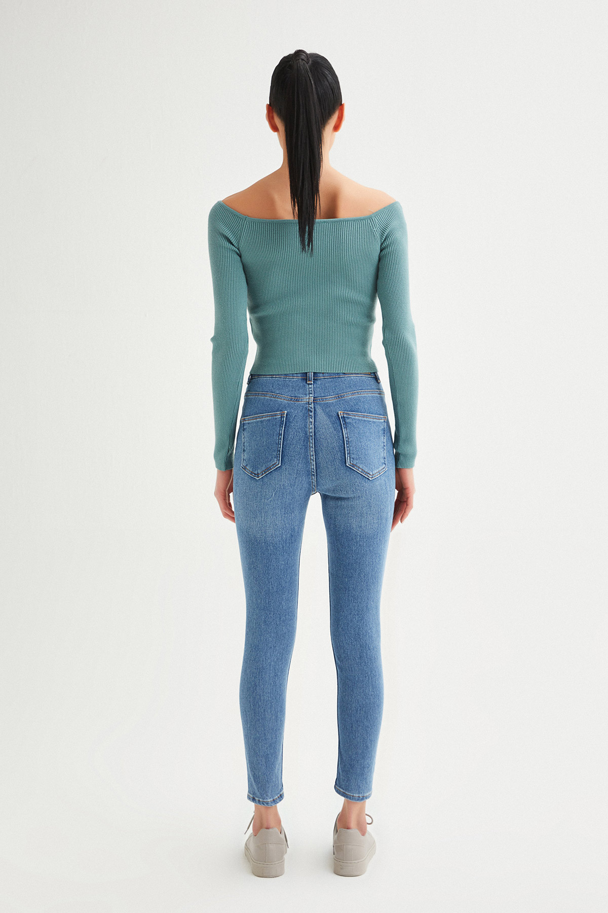 Full Likra Dizi Kesik Skinny Jean | Açelya Okçu 