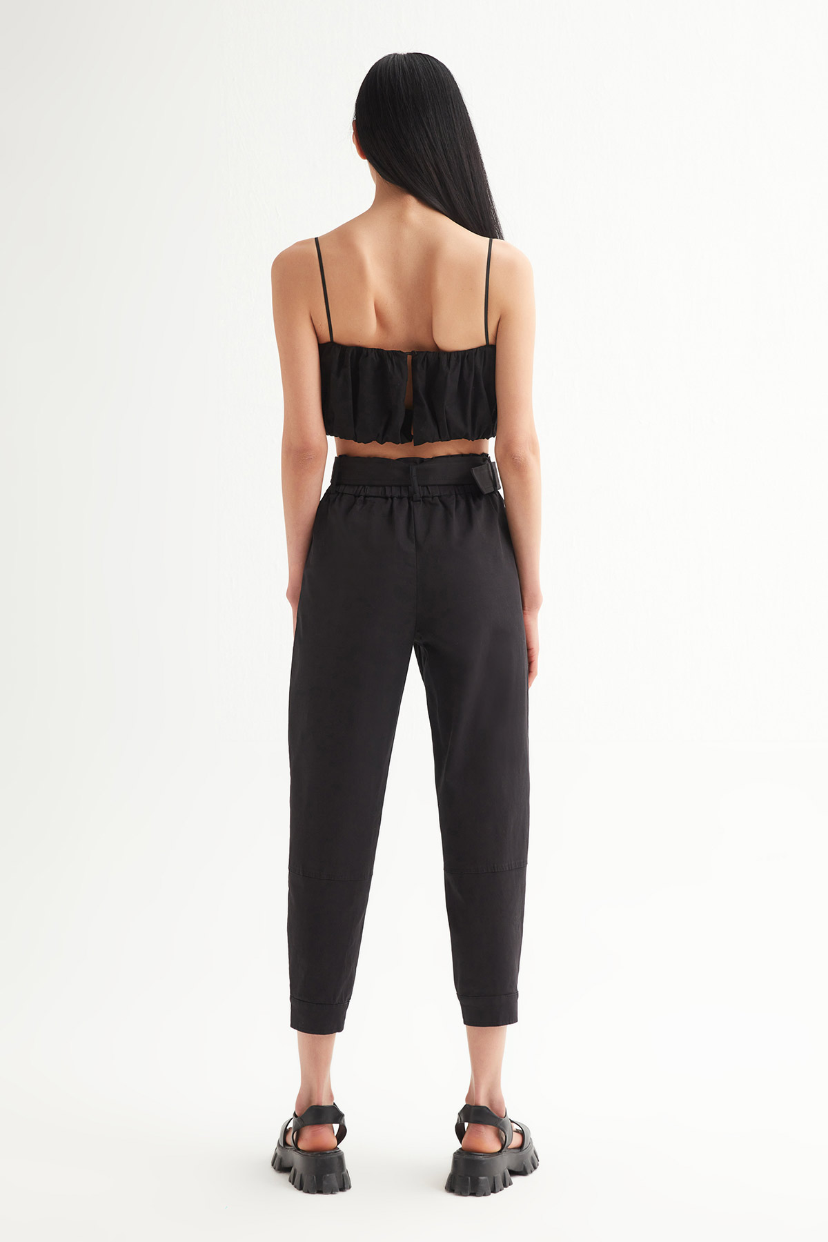 Yüksek Bel Coton Jogger Pantolon | Açelya Okçu 
