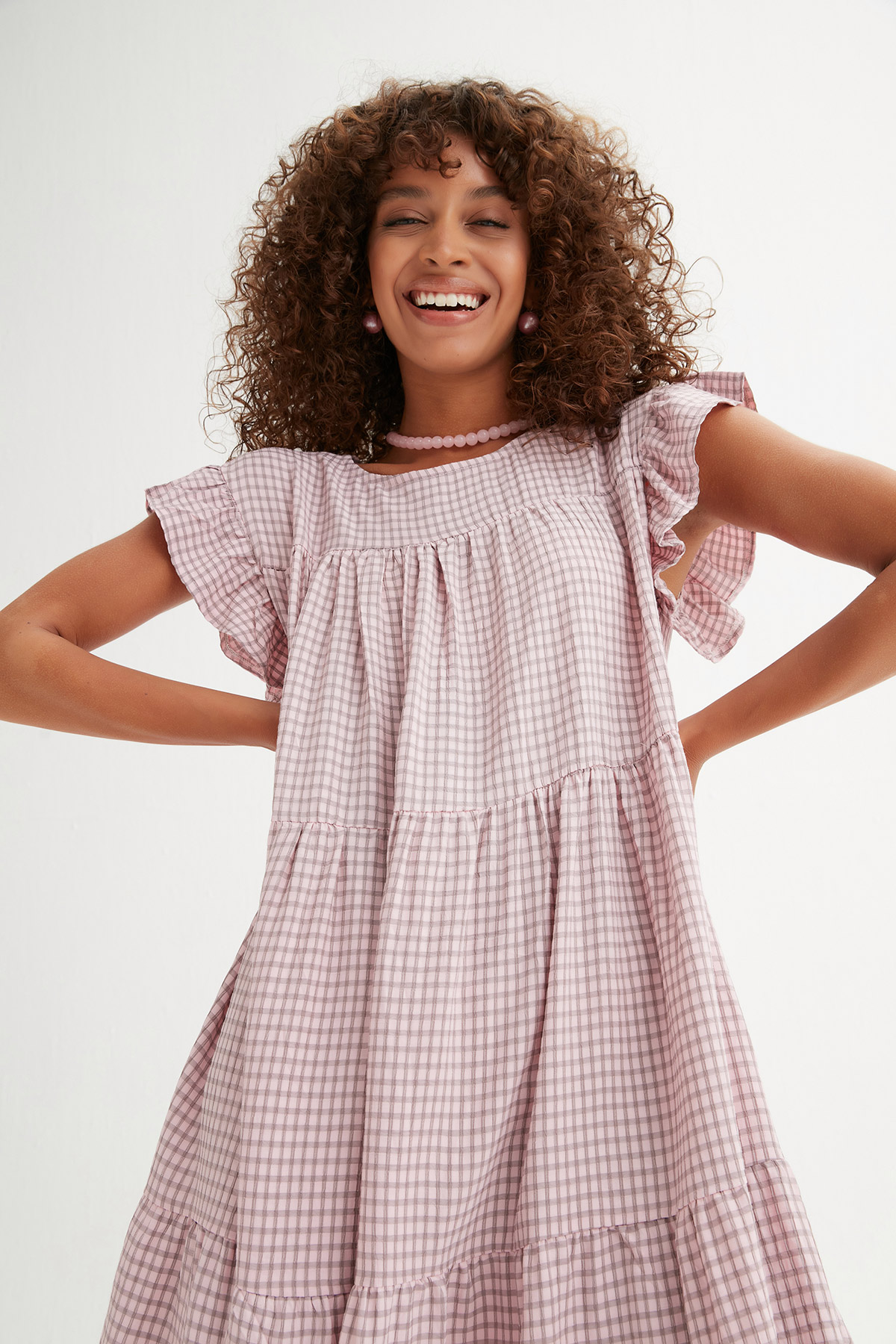 Oversize Pötikare Gofre Elbise | Açelya Okçu 