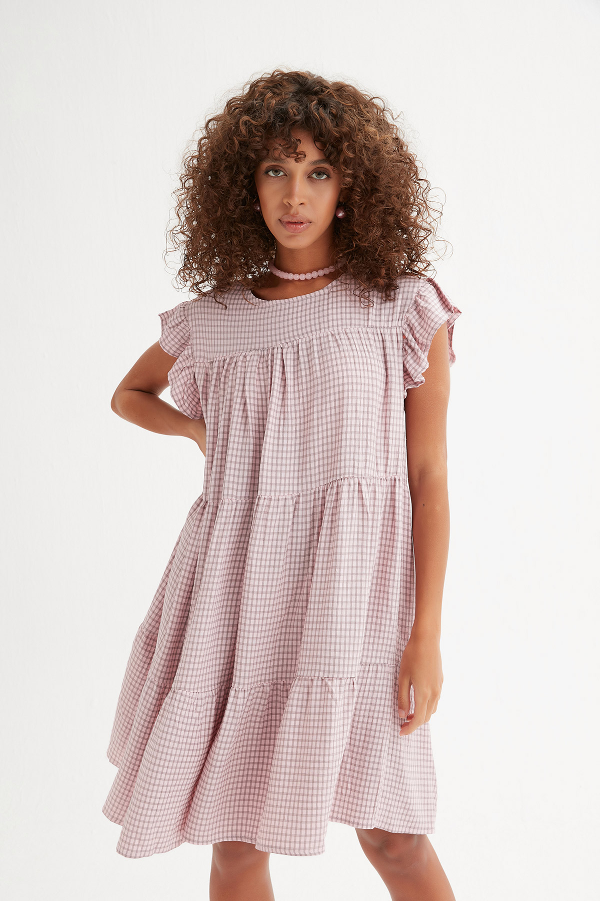 Oversize Pötikare Gofre Elbise | Açelya Okçu 