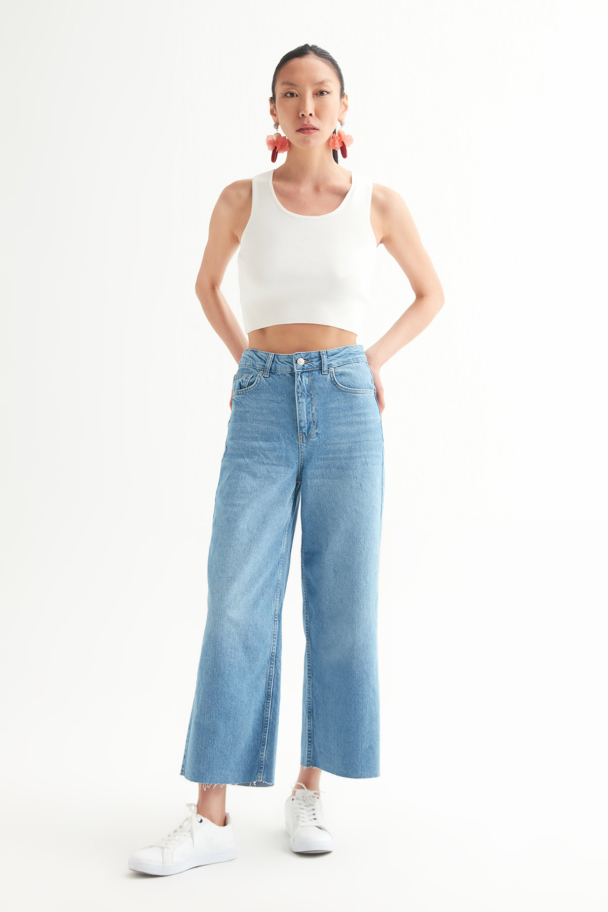 Yüksel Bel Culotte Jean | Açelya Okçu 