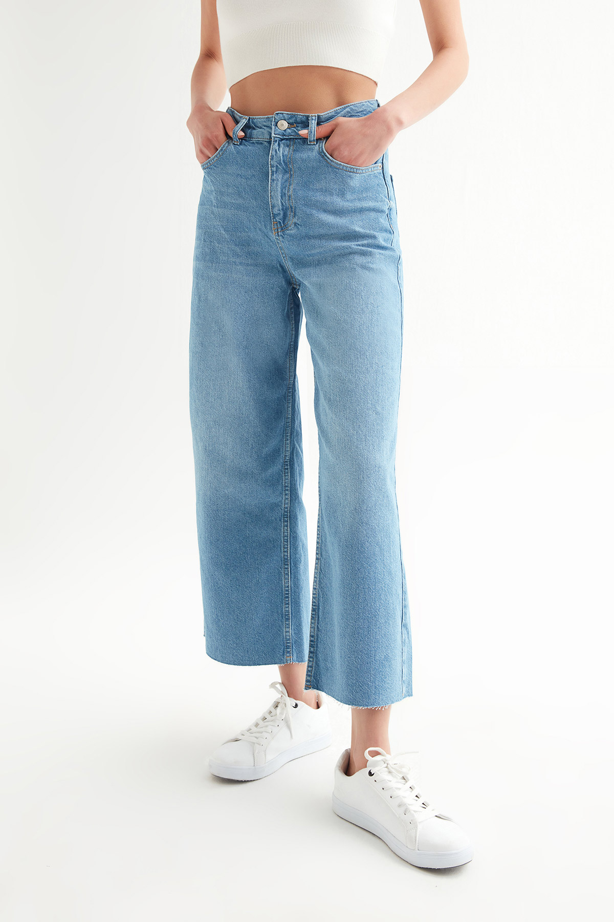 Yüksel Bel Culotte Jean | Açelya Okçu 