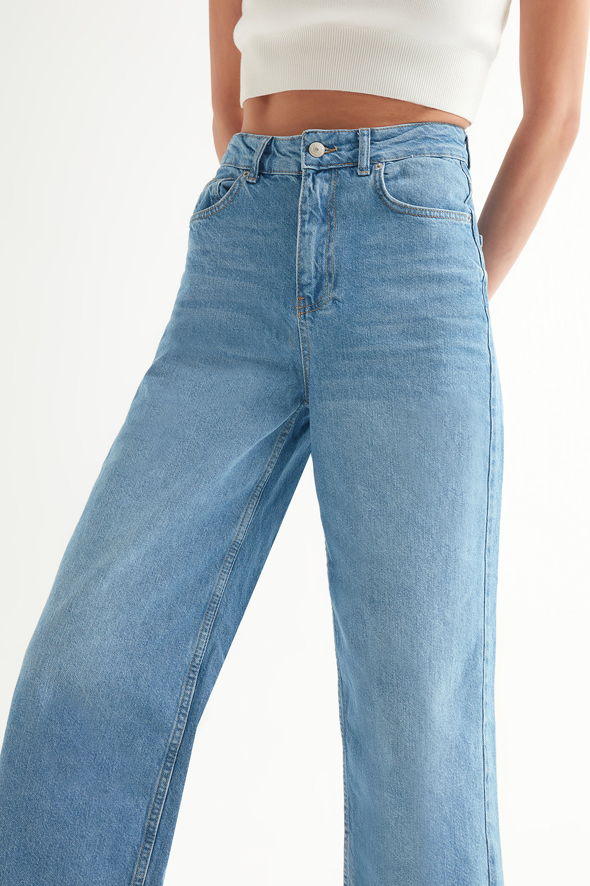 Yüksel Bel Culotte Jean | Açelya Okçu 