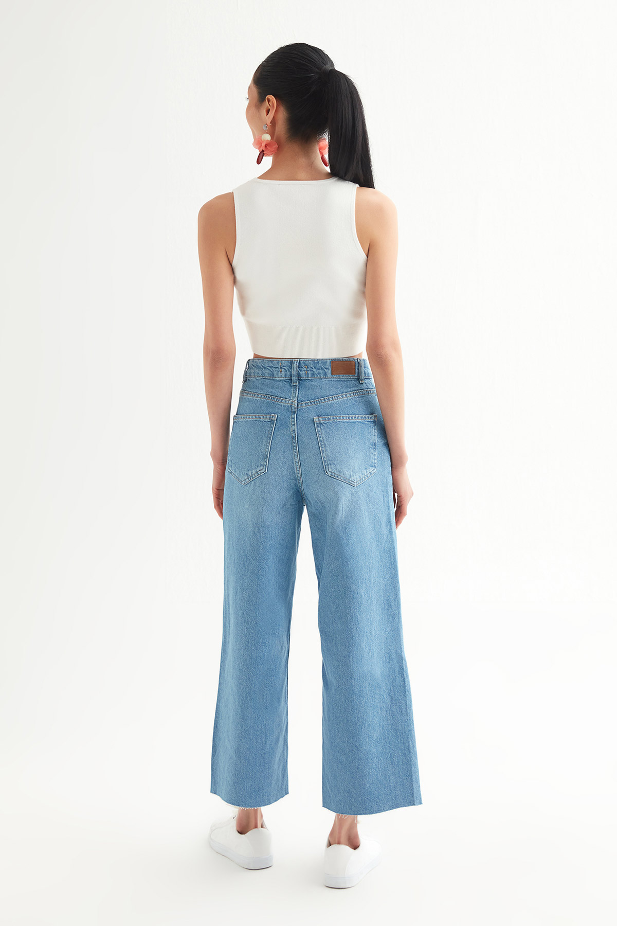 Yüksel Bel Culotte Jean | Açelya Okçu 