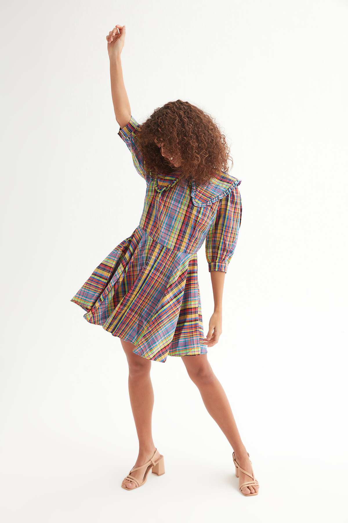 Multi Color Karpuz Kol Elbise | Açelya Okçu 