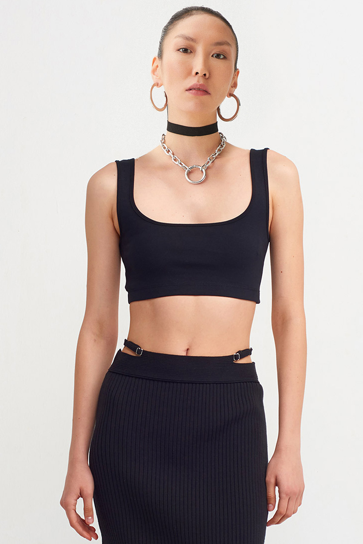 Kompakt Crop Top Bluz | Açelya Okçu 