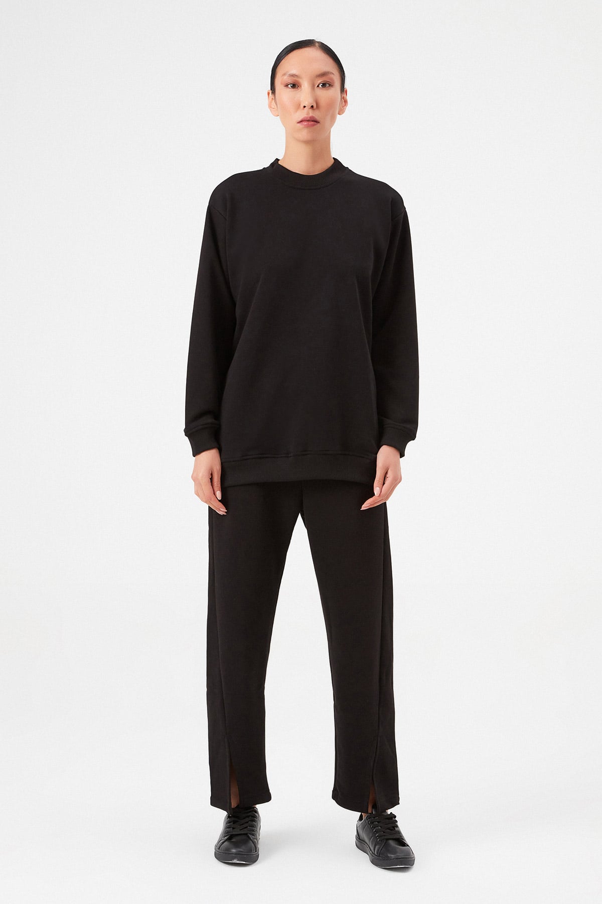 Boyfriend Bisiklet Yaka Sweatshirt |  