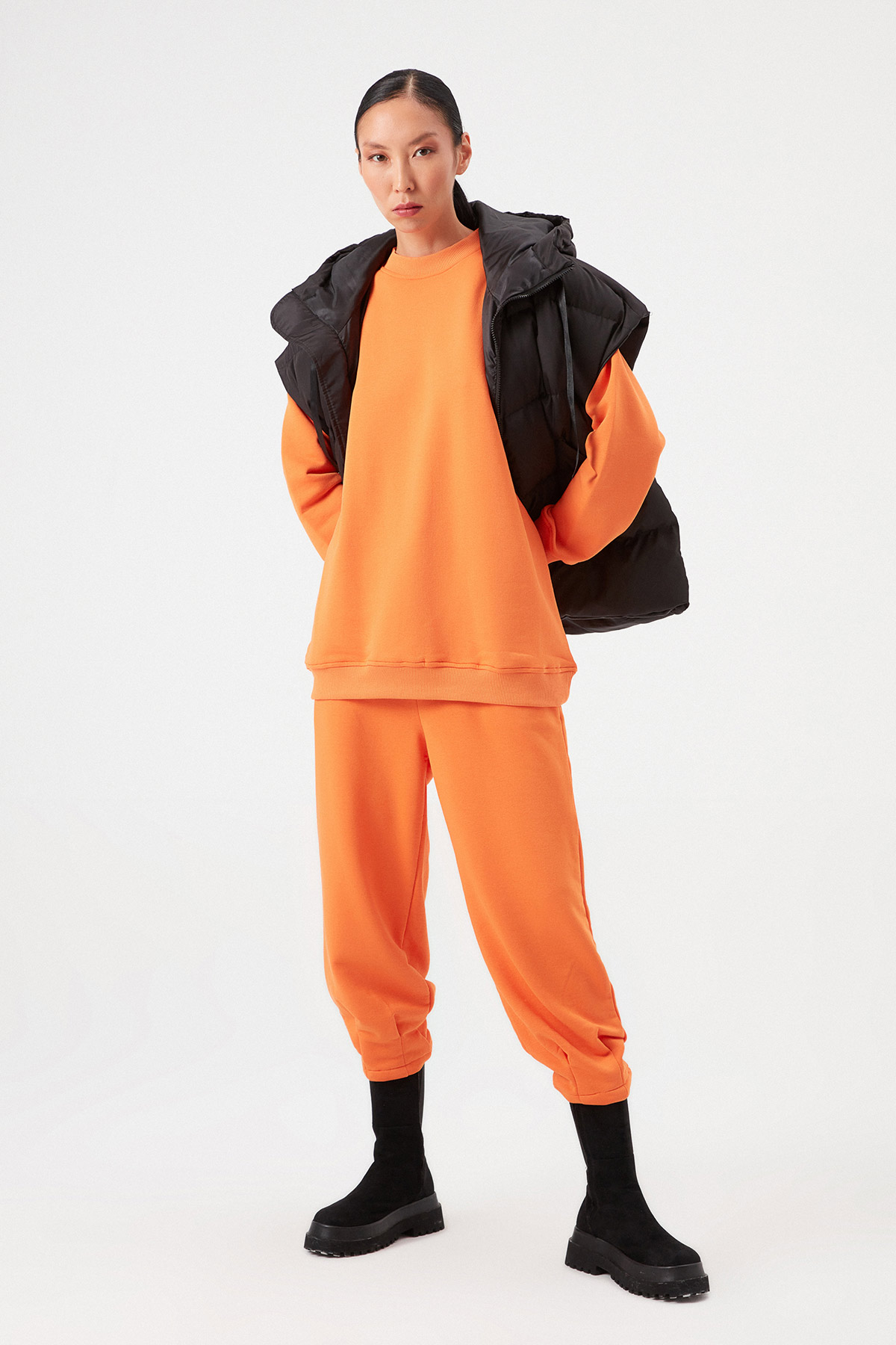 Boyfriend Bisiklet Yaka Sweatshirt |  