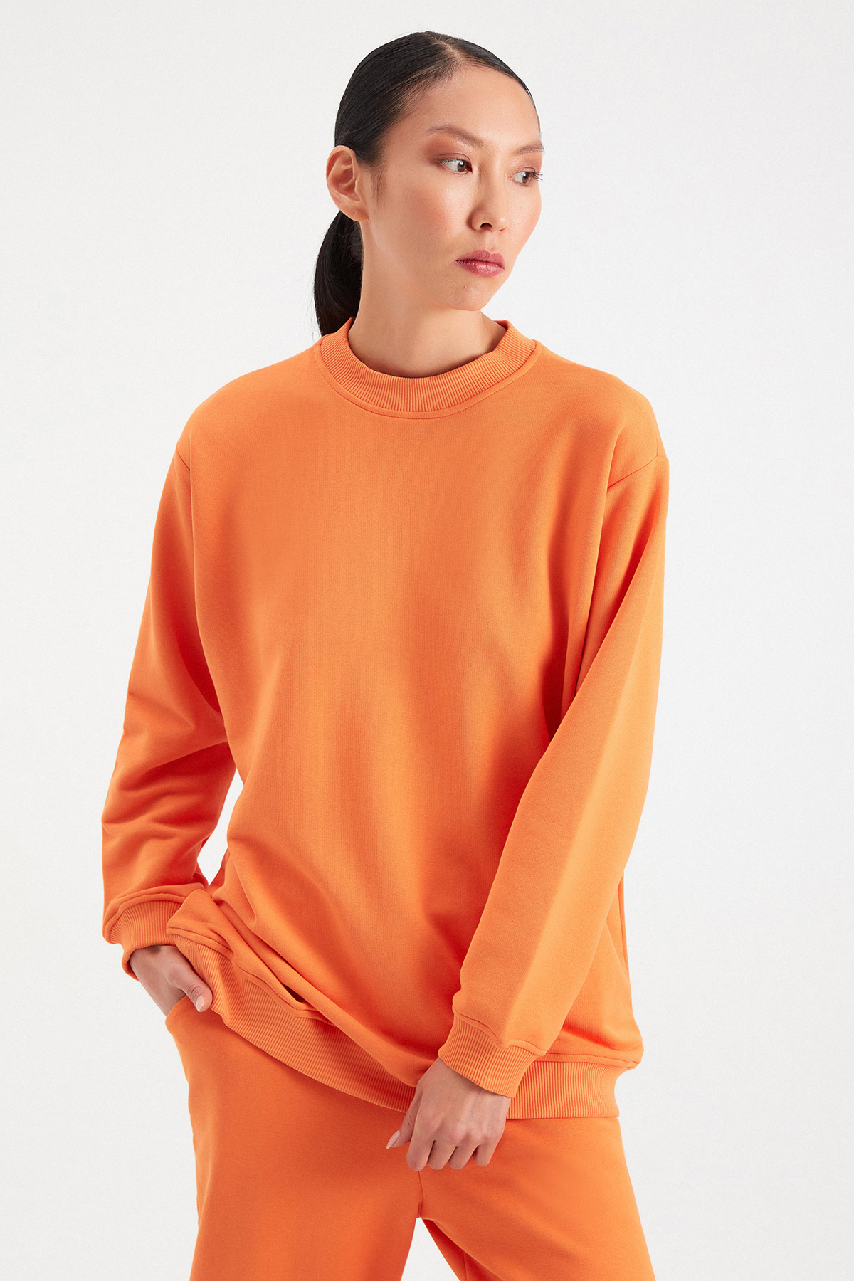 Boyfriend Bisiklet Yaka Sweatshirt |  