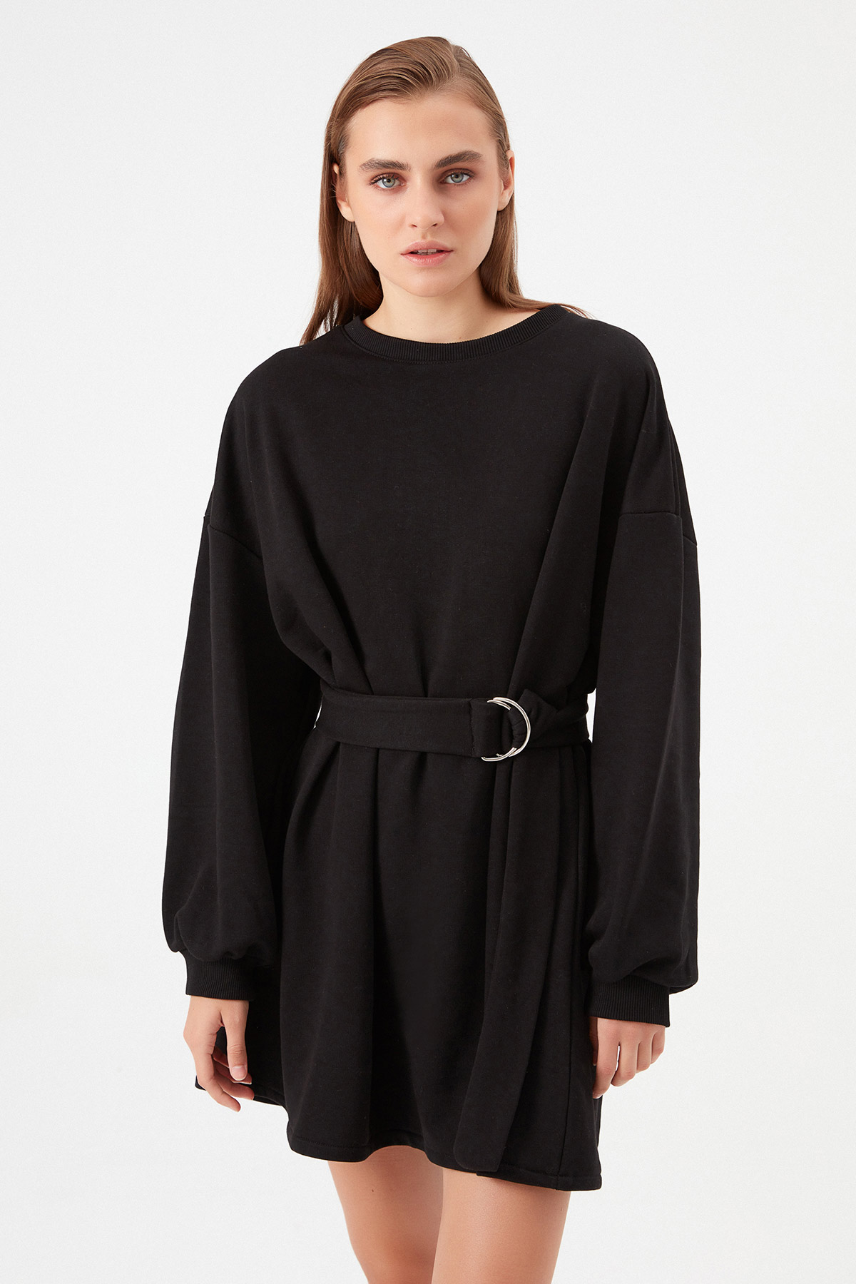 Oversize Kemerli Sweat Elbise | Açelya Okçu 
