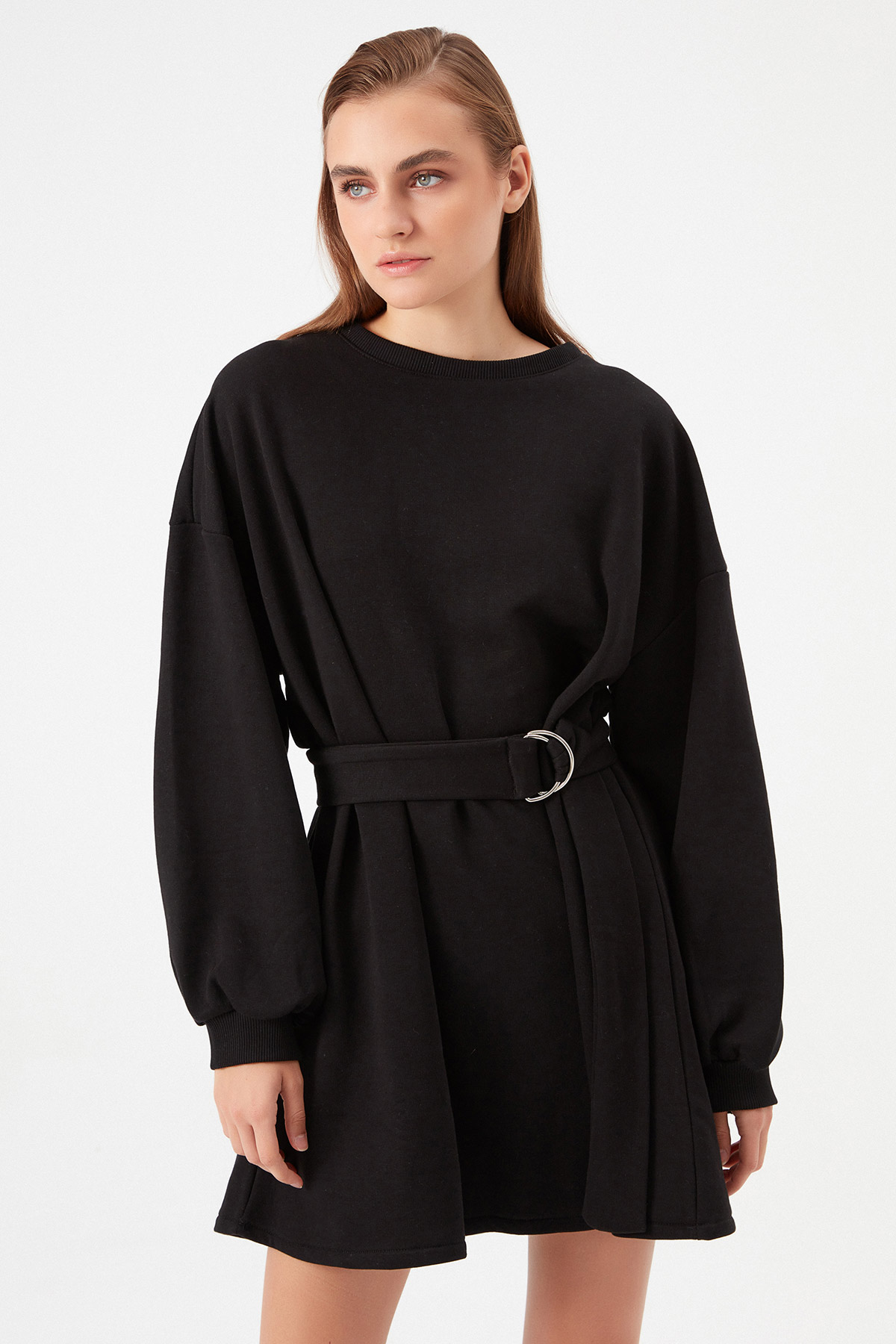 Oversize Kemerli Sweat Elbise | Açelya Okçu 