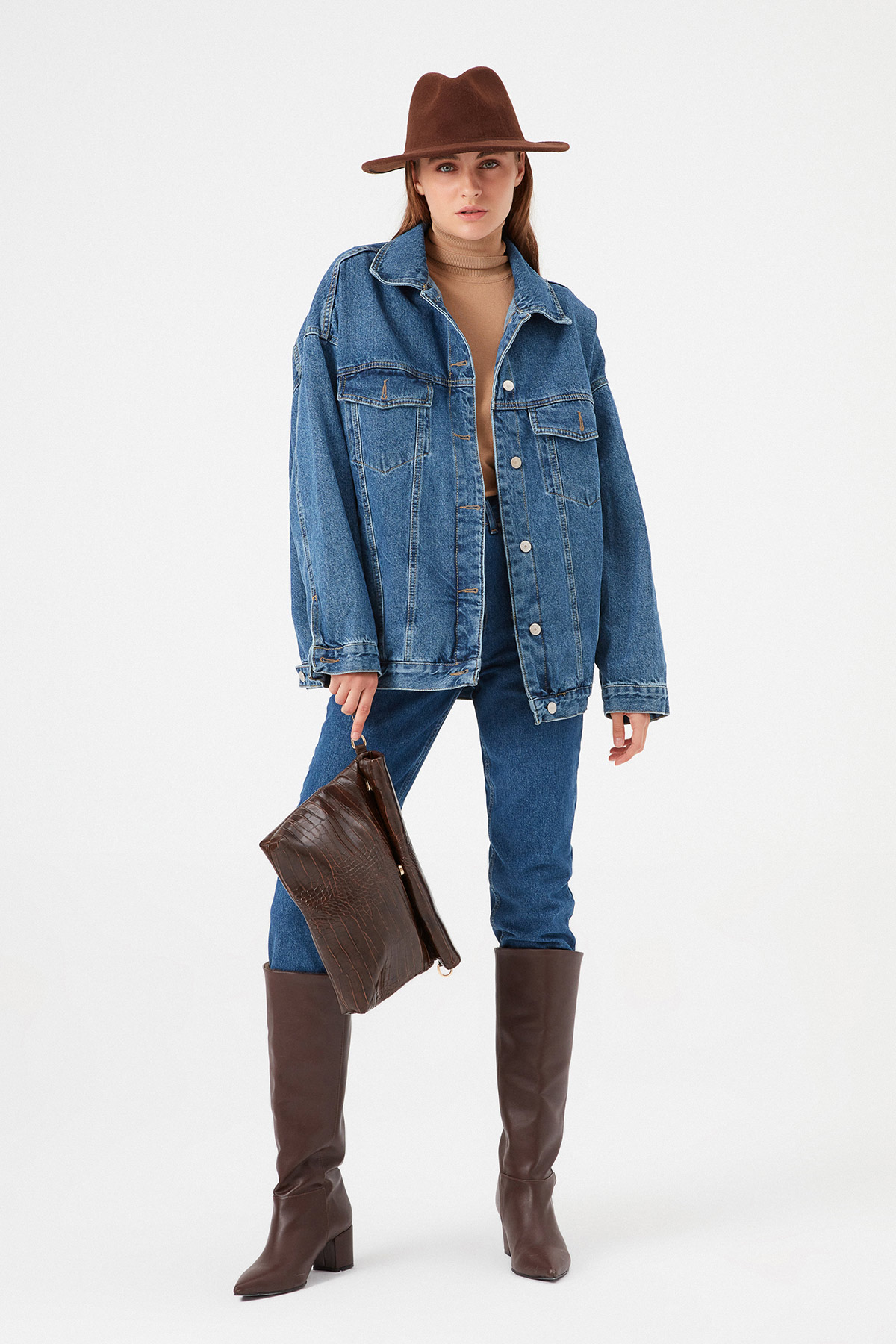 Oversize Cepli Kot Ceket | Açelya Okçu 