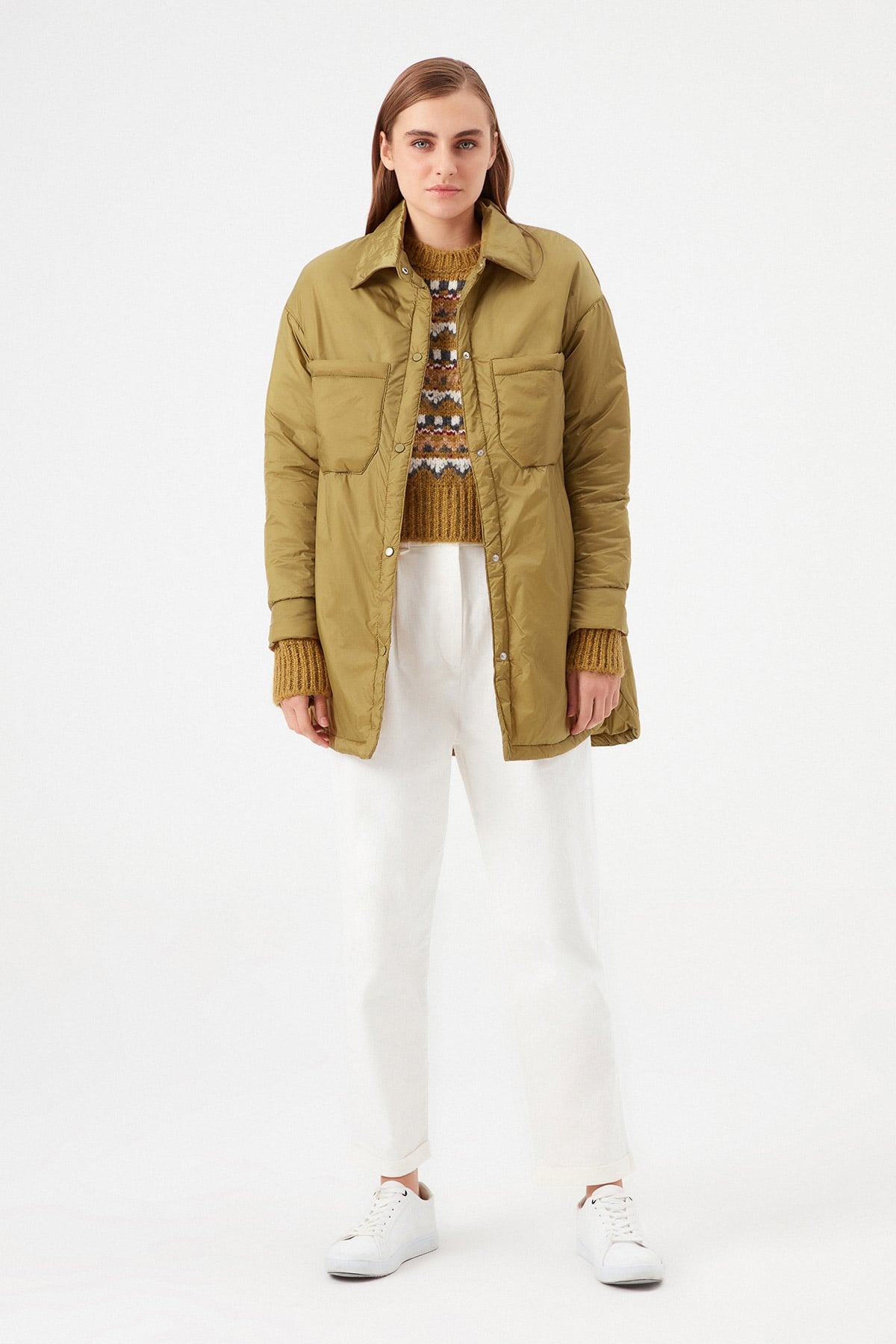 Oversize Cep Detaylı Yağmurluk |  