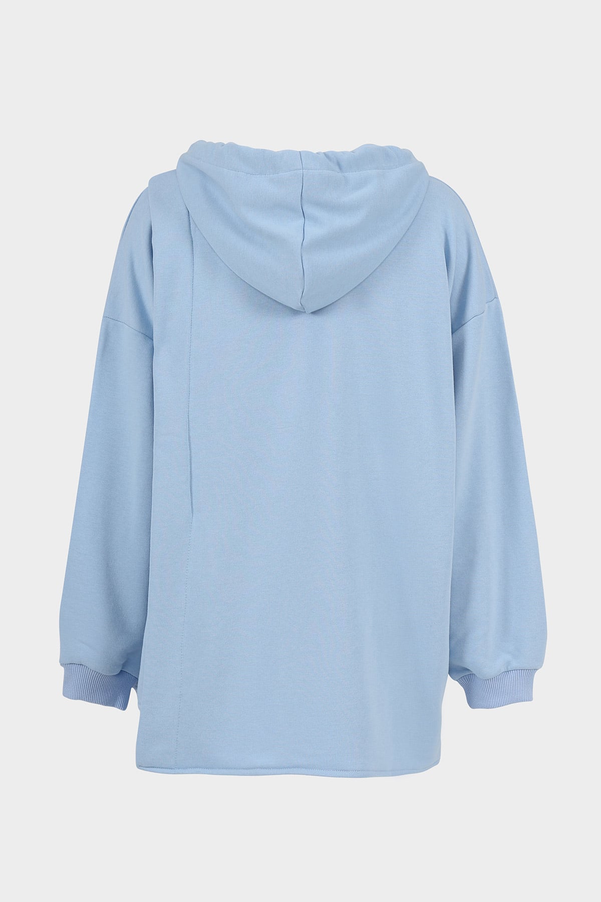 Oversize Asimetrik Kapüşonlu Sweat |  