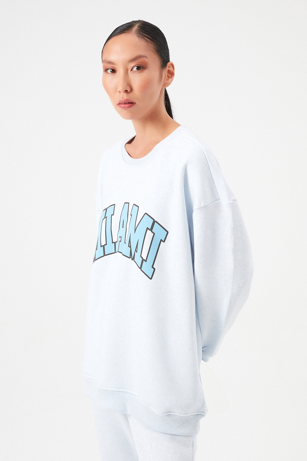 Oversize Miami Baskılı Sweatshirt |  