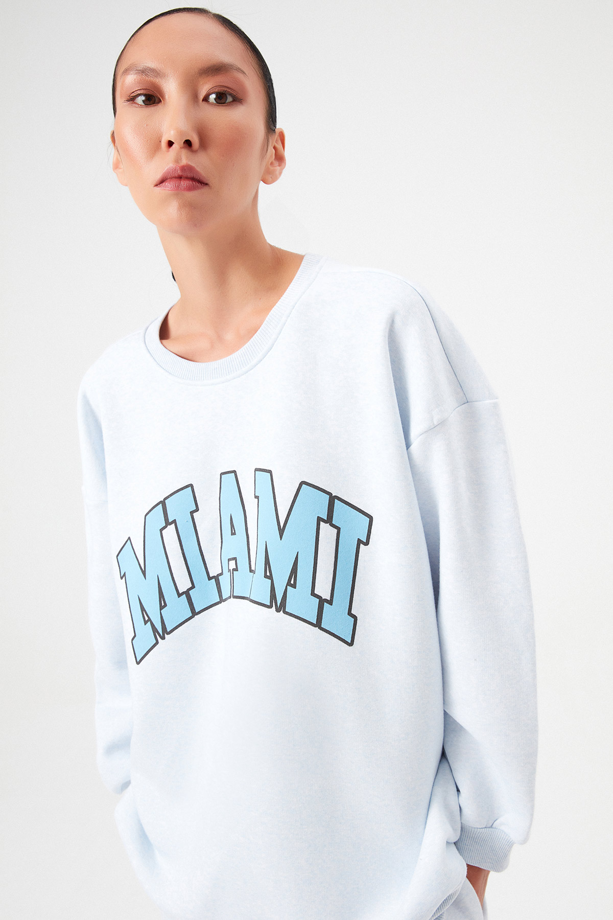 Oversize Miami Baskılı Eşofman Takımı | Açelya Okçu 