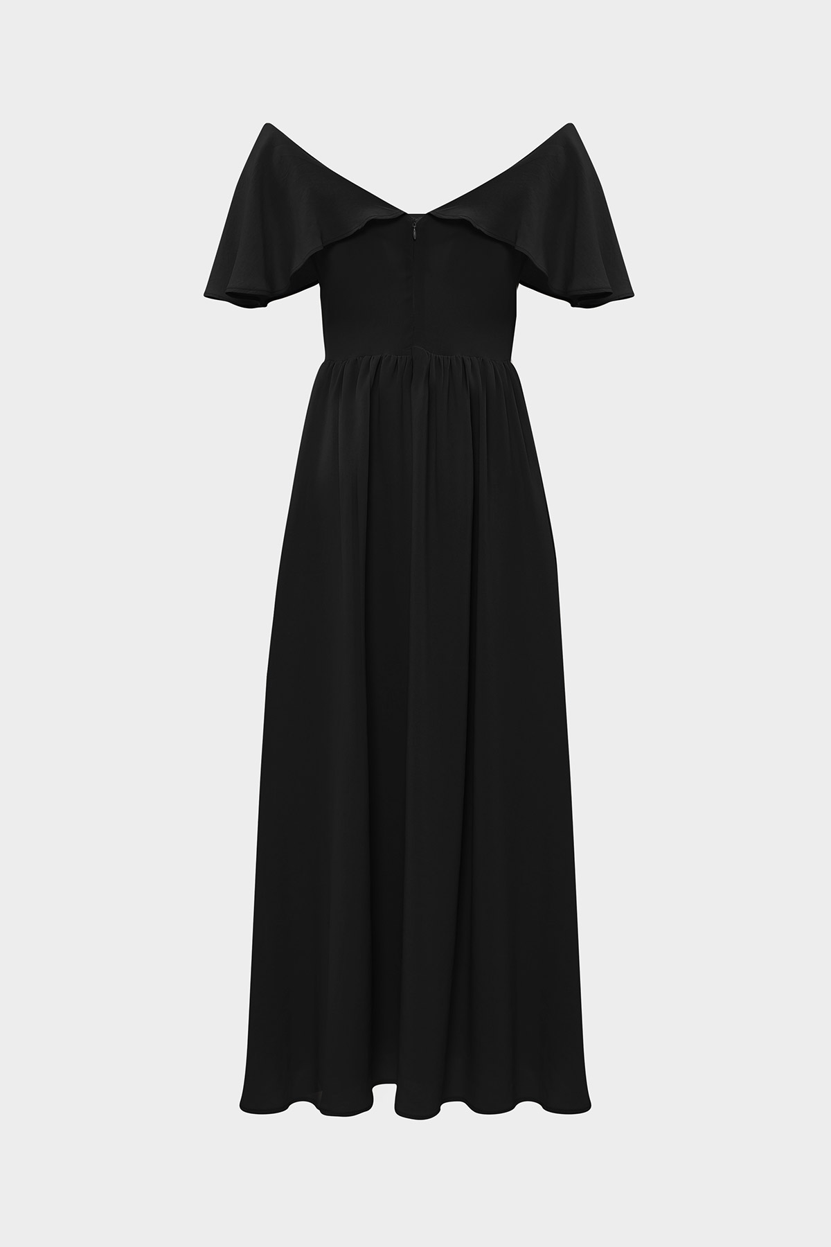Oversize Madonna Yaka Dokuma Krep Elbise | Açelya Okçu 