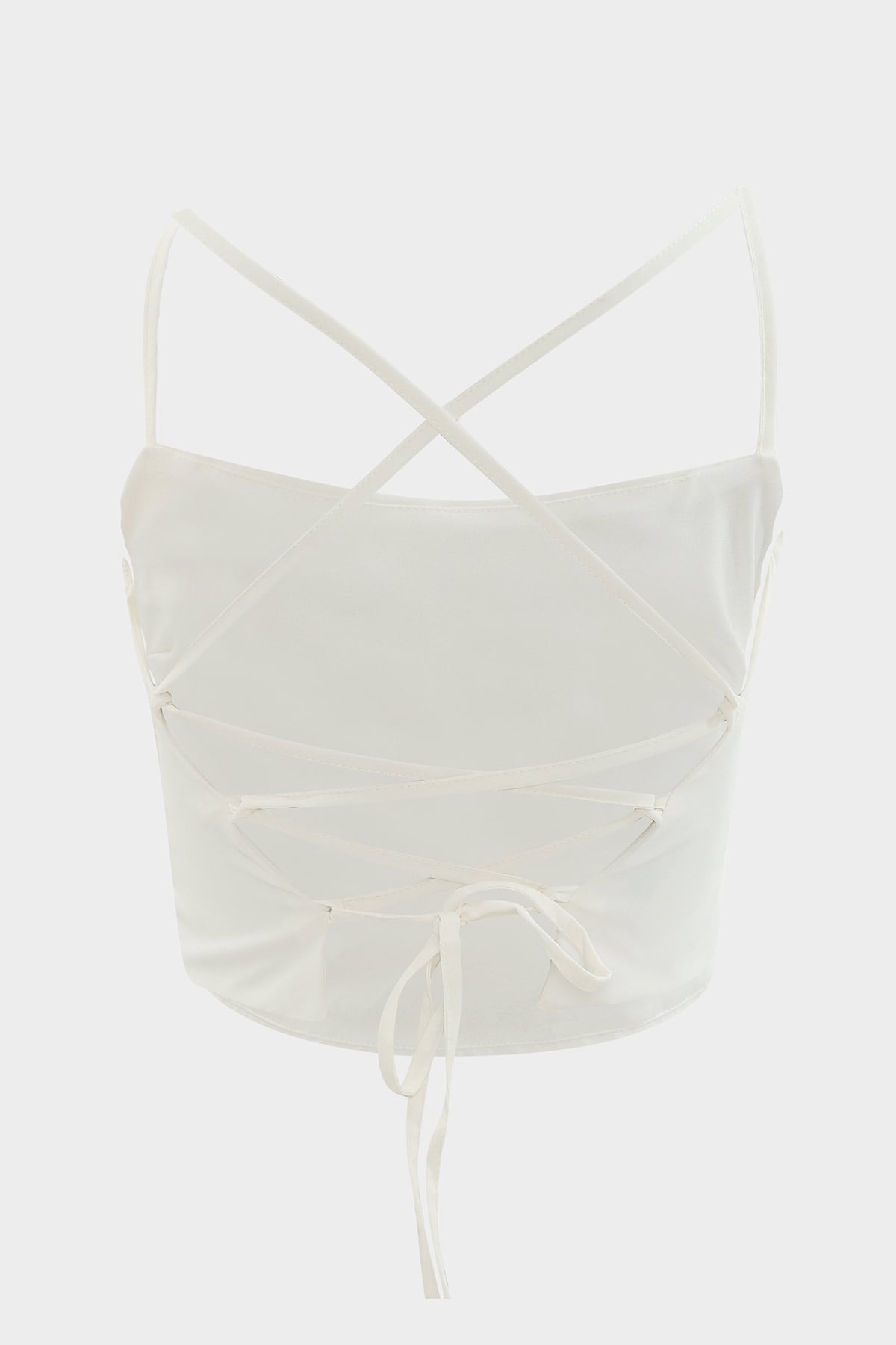 Cut Out Bağlamalı Crop Bluz | Açelya Okçu 