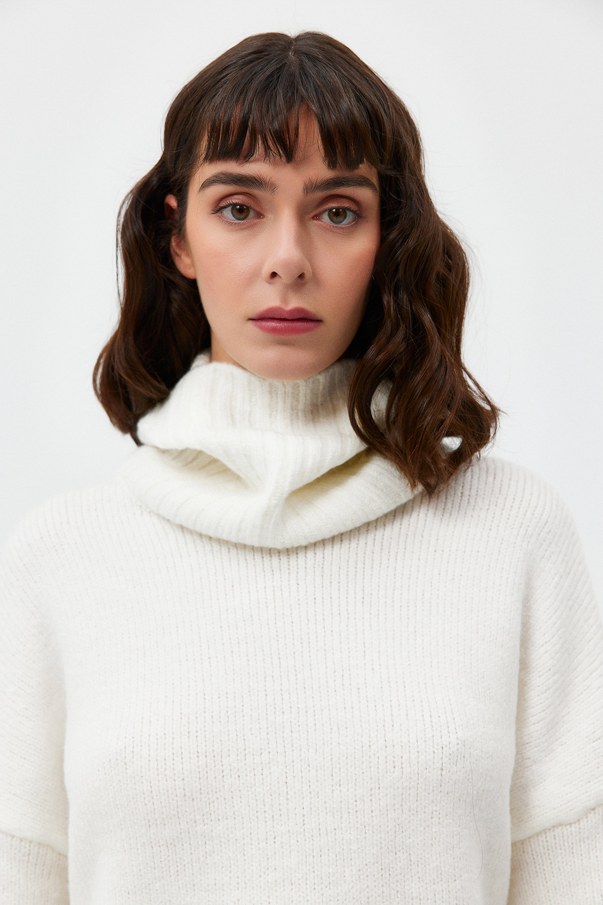 Oversize Balıkçı Yaka Triko Kazak | Açelya Okçu 