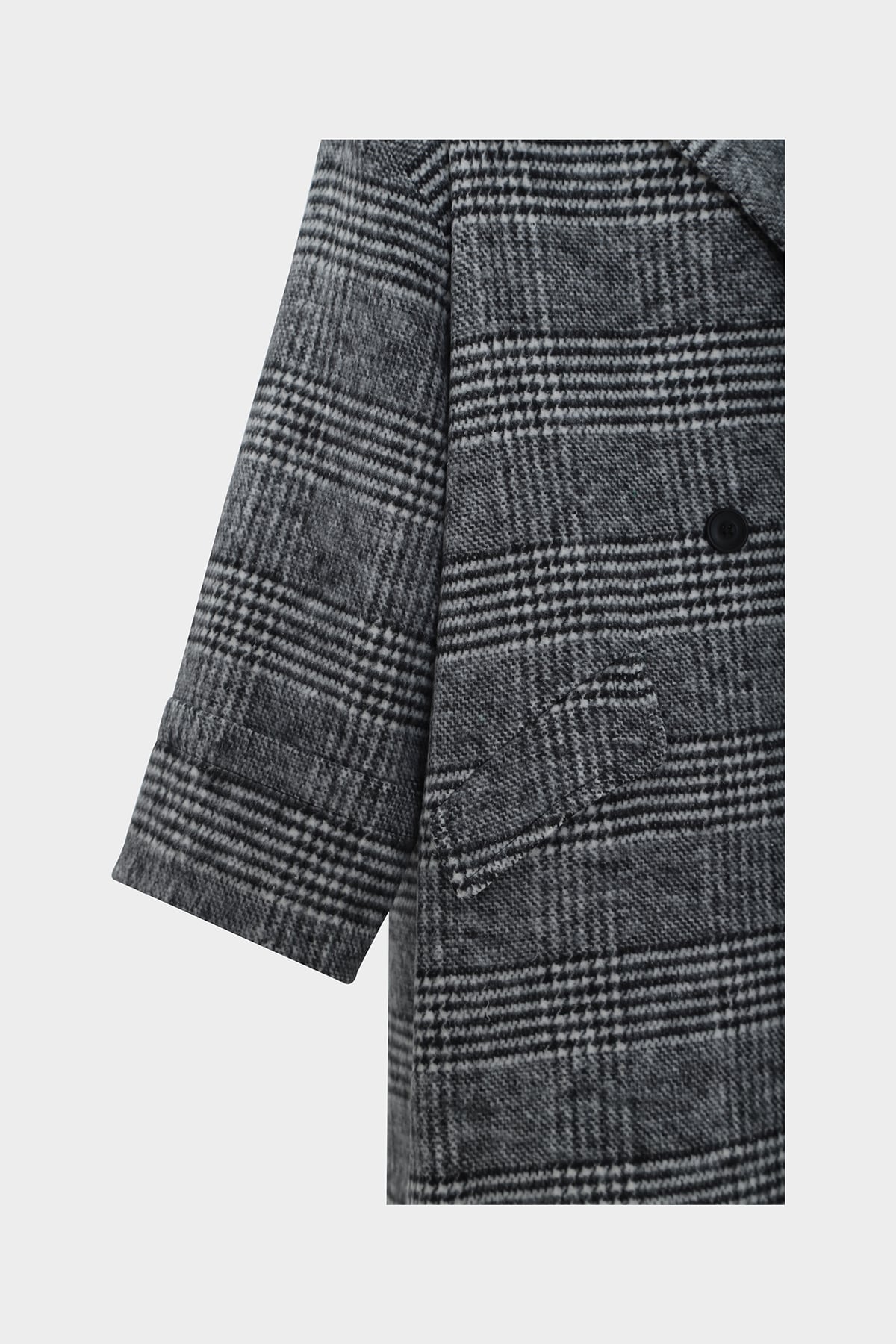 Premium Kruvaze Oversize Geniş Kesim Kadın Yün Kaban | Açelya Okçu 