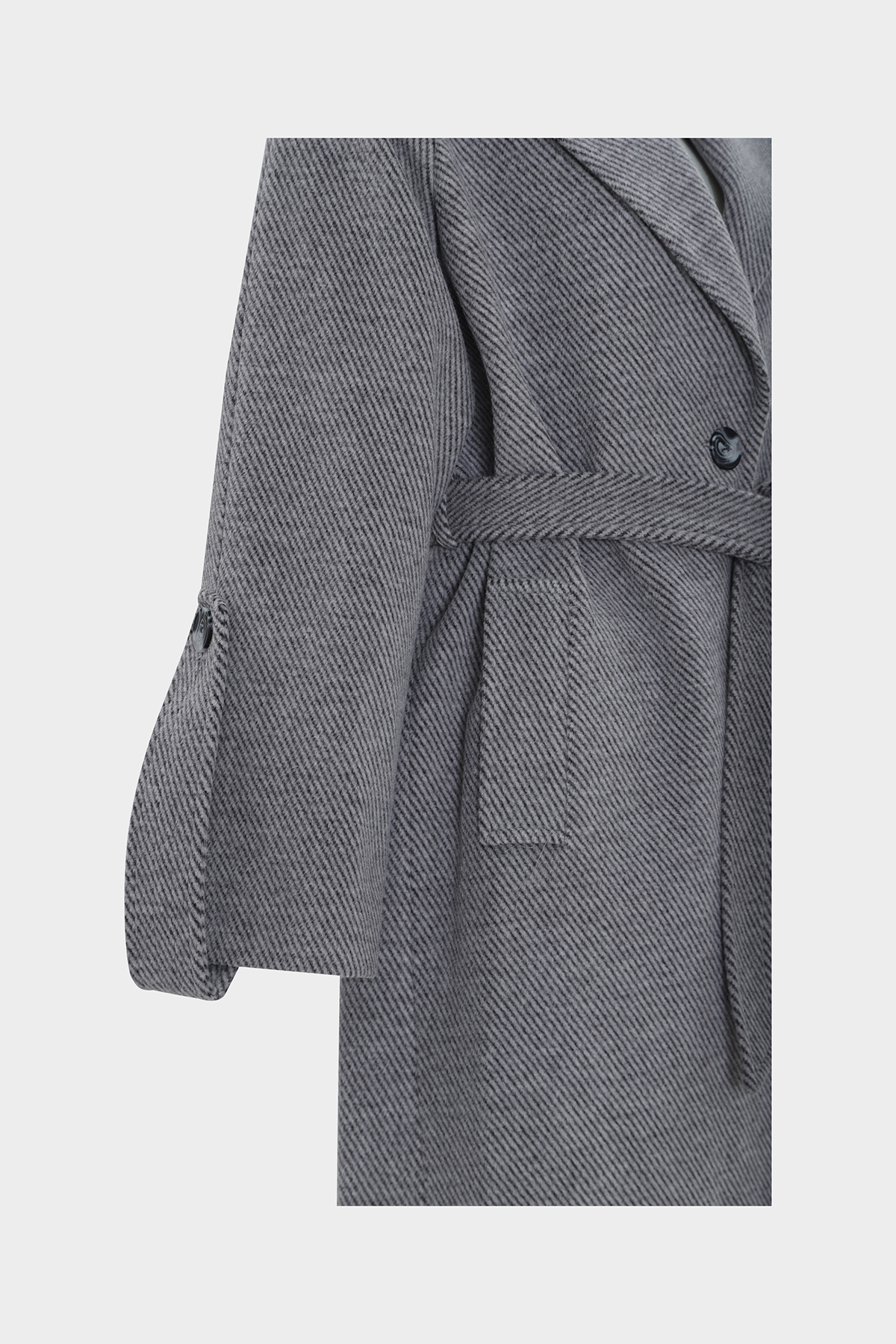 Oversize Reglan Kol Geniş Yaka Balık Sırtı Premium Yün Kaban | Açelya Okçu 