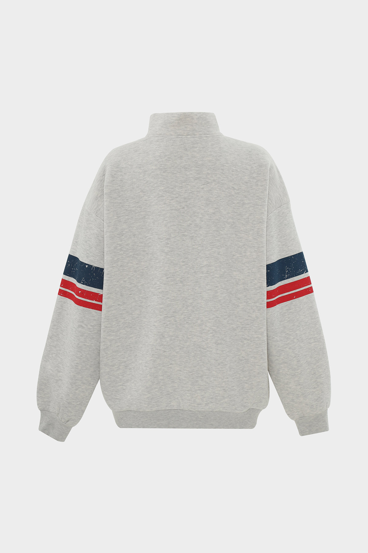 Oversize Yakası Fermuarlı Legends Sloganlı Sweatshirt | Açelya Okçu 