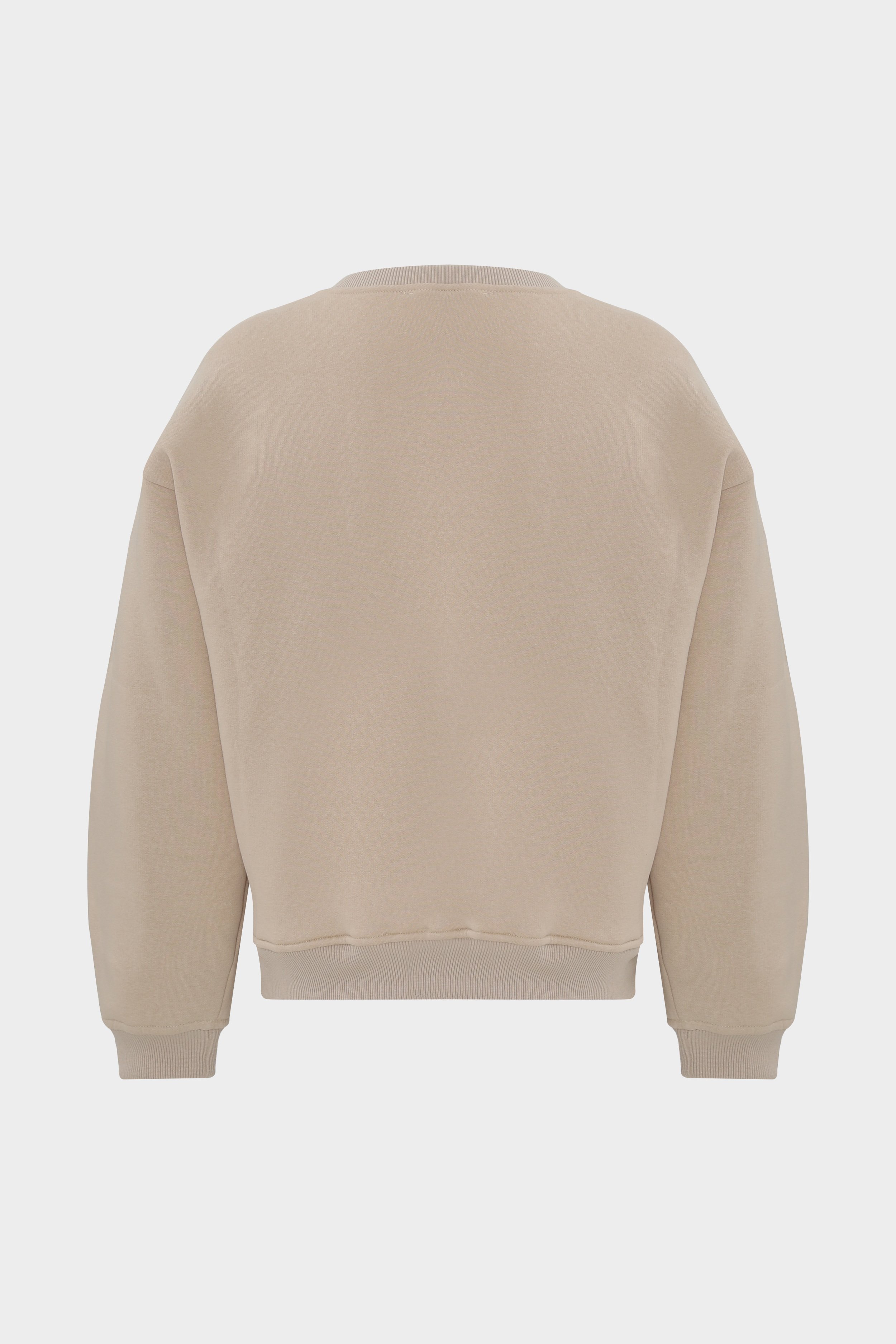 Oversize Bisiklet Yaka Miami Sloganlı Sweatshirt |  