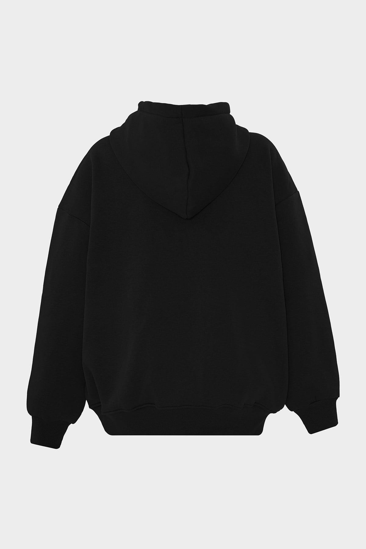 Oversize Kapüşonlu FREE Sloganlı Fermuarlı Sweatshirt |  