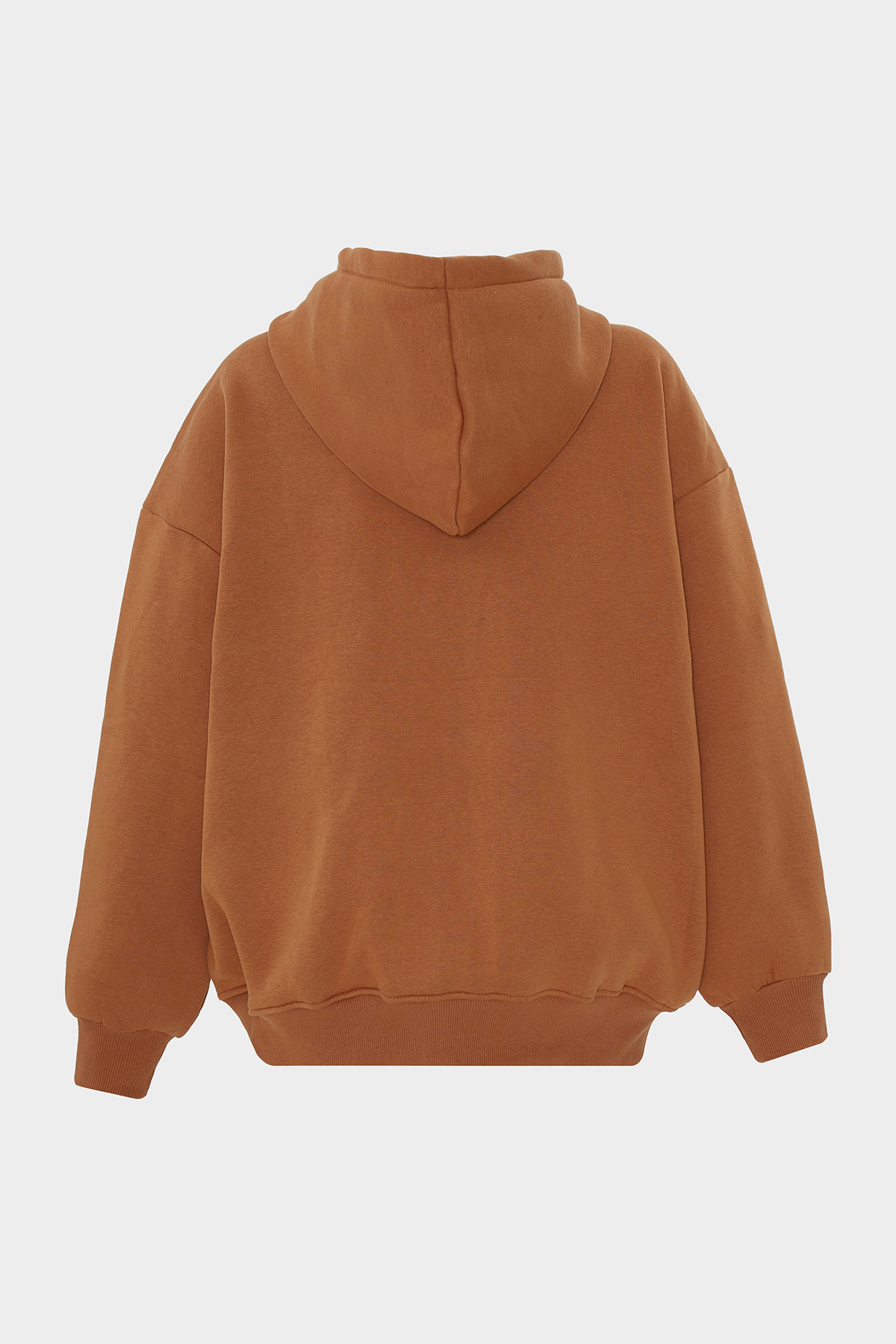 Oversize Kapüşonlu FREE Sloganlı Fermuarlı Sweatshirt | Açelya Okçu 
